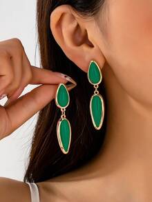 1 Pair Fashionable Personalized Minimalist Women's Water Drop Earrings - Teardrop Earrings - View 2