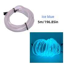 5m Car EL Glowing Wire, USB Plug Powered, Easy Installation, Soft Light Effect Creates Premium Interior Atmosphere, Beautifies Car Interior Space, Practical Car Ambient Decoration Light - A - View 8