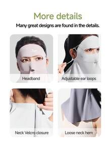 Beneunder Lightweight Seamless Neck-Covering Sun-Protective Mask AL207 - Light Grey - View 6