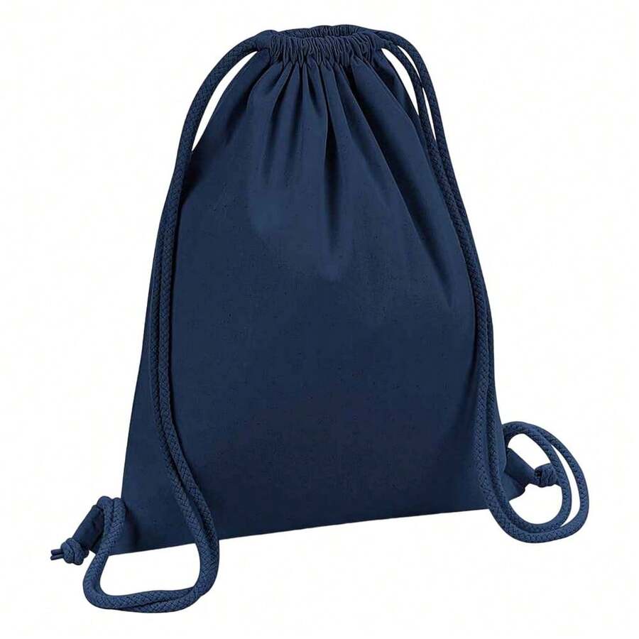 Westford Mill Cotton Drawstring Bag - French Navy - View 1