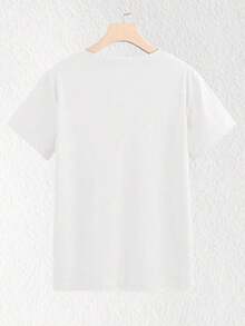 Women Two-Piece Outfits - 2 Playera Blanca con Short Rayas Negro con Blanco - View 2
