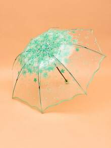 Cherry Blossom Manual Folding Umbrella, Portable 8-Rib Thickened High Transparency Folding Umbrella, Suitable For Outdoor Travel And Photography Props, 1pc - Cherry Blossom Transparent Umbrella - View 13