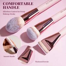 BS-MALL Precision Makeup Application High-Quality 8-Piece Pink Makeup Brush Set, Multi-Function Makeup Brushes, Portable Makeup Application, Non-Irritating, No Shedding, Beauty Brushes, Gift For Girlfriend And Women - Pink - View 5