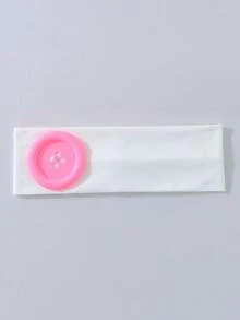 1件女款時尚多巴胺鈕扣裝飾波點印花柔軟防滑髮箍，彈性瑜伽運動髮飾，適合日常穿搭與多種場合 - 彩色 - 查看 8