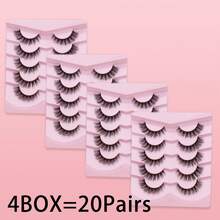 AYRMILLA 20Pairs Cat Eye Eyelashes Fox Natural False Eyelashes Fluffy Soft Dramatic 3D Mink Eye Black Thin Long Lash Multi-Layer Short Thick Eyelash Extended Large Volume Makeup Cross Wedding Parties Club Daily Work Meetings Comfortable Lashes - 黑色 - 查看 14