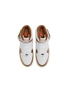 Nike Air Force 1 Mid QS Jewel Men's Sneakers, Ale Brown Leather Lace-Up Casual Shoes For Daily Wear - Default - View 4