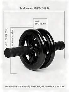 Rebound Abdominal Wheel, Dual-Wheel Ab Roller For Men & Women, Core Trainer For Waist & Belly Fat Loss, Suitable For Beginners, Home, Gym, Dorm & Apartment Use - A - View 3