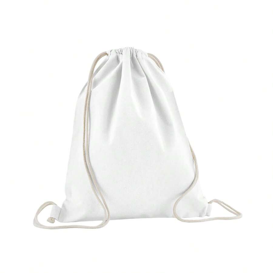 Westford Mill Organic Cotton Drawstring Bag - White - View 1
