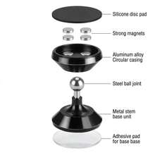 1pc Magnetic Car Phone Holder, Foldable Universal Strong Phone Mount, Compatible With IPhone 15/14/13 Pro Max, With GPS Mount, Car Accessories - Bracket - View 5