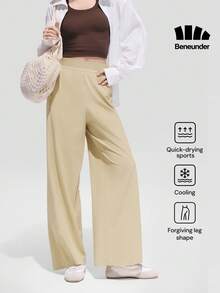 Beneunder Women's Cooling Quick-Dry Wide-Leg Sun-Protective Pants AL001 - Apricot - View 1