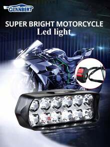 GLANBERT 8/12/16LED 摩托車超亮 LED 燈條附開關，高亮度外部輔助燈，適用於電動車、摩托車與三輪車改裝 - 白色 - 查看 4