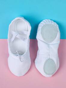 Children's Dance Shoes, Girls' Soft Bottom Dance Shoes, Ballet Shoes For Kids, Pink - White - View 2