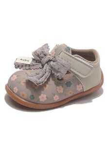 1 Pair Girls Mary Jane Shoes, Anti-Slip, Breathable, Toddler Walking Shoes, Children Student Shoes, Suitable For Spring, Summer, Autumn - Grey - View 7