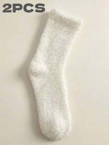 1/2/4/6 Pairs Multi-Size Thickened Women's Home Sleep Socks, Floor Socks For Sleeping And Postpartum Recovery, Autumn/Winter - Multicolor - View 10