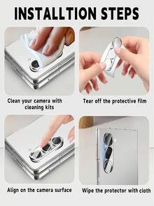 3pcs/Pack - Clear Lens Protector Film For Phone, Fully Transparent Design Without Black Borders, Tempered Glass Effectively Protects Privacy, High Hardness Surface, Resists Sharp Object Contact, Effectively Protects Lens. Scratch-Resistant, Reduces Marks Caused By Daily Scratches, Buffers Impact From Slight Drops, Reduces Damage Risk. - Clear - View 7