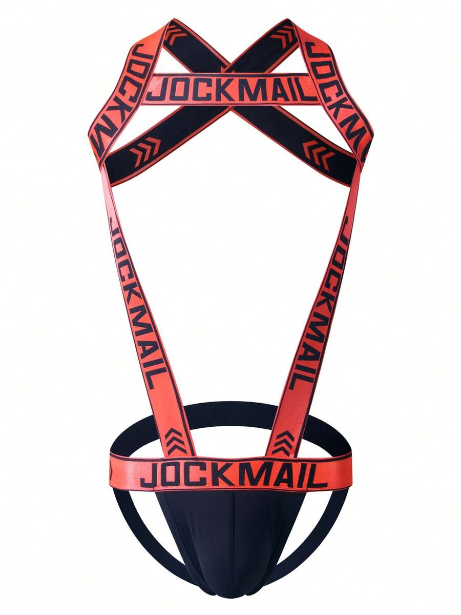 JOCKMAIL Shoulder Strap Underwear 2-In-1 One-Piece Men's Thong Double Thong Sexy Temptation Sports