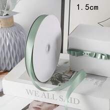 10 Yards/Roll Avocado Green Satin Ribbon, 0.6-5cm Multiple Widths Dense Single-Sided Woven Ribbon, Suitable For DIY Bow Making, Party Decoration And Other Ribbon Craft Materials - Multiple Specifications - View 8