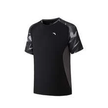 Anta Dingyin Men's New Quick-Dry Breathable Short Sleeve T-Shirt, Sports Training & Match Top - Basic Black-4 - View 7