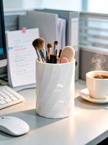 3D Printed Pen Holder Storage Box, Minimalist Stationery Organizer Rack, Suitable For School Supplies, Office Use, Back To School Essentials And Learning Supplies, Makeup Brush Holder, Desktop Decor Ornament - Multicolor - View 7
