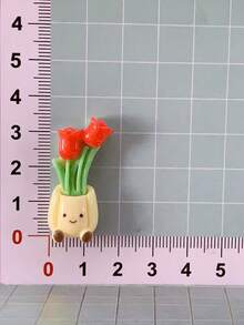 12/6/1pc Potted Flower Shaped Decoration, Flat Back Design, Cute Creative Decor, Suitable For Christmas, Valentine's Day, Thanksgiving, Mother's Day, Garden, DIY, Bedroom Decor, Dorm Essentials,Travel Essentials, Desk Accessories (Without Magnets - Multicolor - View 7