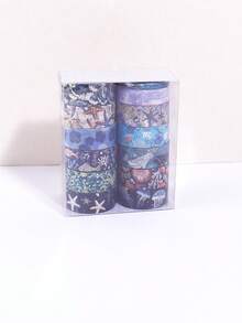 12 Rolls/Box Of Exquisite Vintage Hot Stamping Butterfly And Floral Pattern Washi Tape, Creative Butterfly And Plant Floral Pattern Design Tape, Washi Tape For Scrapbook And Diary Envelope Decoration, Gift For Friends - Multicolor - View 16