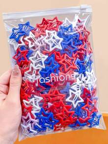 100/60/30/10 Pcs/Set Matte Hollow Star Hair Clips, Multicolor Options, Versatile Hair Accessory - Suitable For Women And Girls, Daily, Party, Y2K Aesthetic - Multicolor - View 16