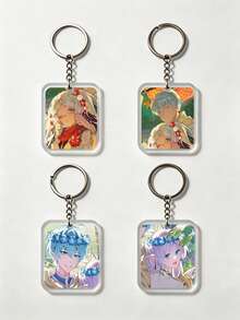 4/2/1 Set "Beyond Journey's End" Anime Double-Sided Keychain Pendant, Cute Anime Keychain, Packaging Decoration, Perfect Gift For Anime Fans - ZSDFLL07 - View 16
