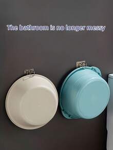 No Drilling Sink Storage Hook, Wall Mounted Self Adhesive Rack, Heavy Duty Bathroom Sink & Bathtub Storage Hook, Space Saving Strong Sticky Adhesive Hanger, Waterproof, Rust Resistant Home Organizer For Kitchen, Laundry, Shower Caddy - Multicolor - View 4