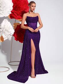 Vestidos de Boda - Púrpura malva - Ver 8