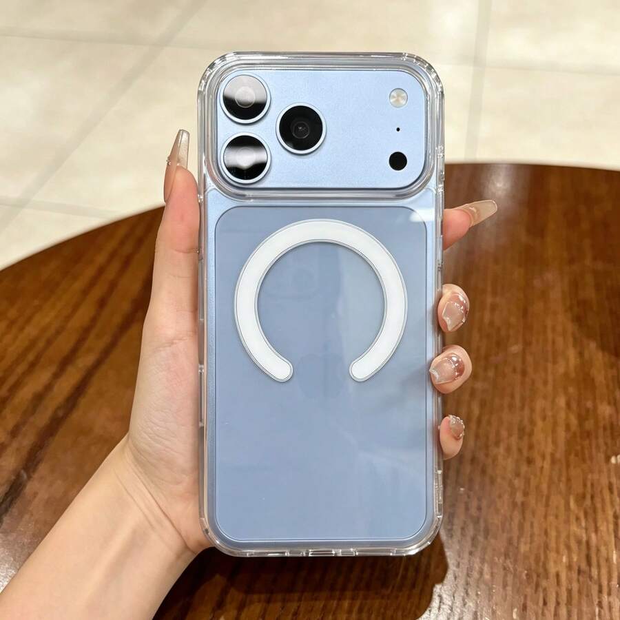 Casing Ponsel Pengisian Magnetik Kompatibel dengan iPhone 18 Pro 18 Pro Max, Penutup Tipis Akrilik Bening untuk 13 11 16 Pro Max 17 Pro Max 15 14 Plus 12 Mini 16e 17e - Clear - View 1