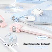 8/12PCS Planwith Multifunctional Mini Clips - Cute Paper Clips, Memo Clips, Exam Paper & Document Organizer Clips, Office Supplies, Fashion Stationery, Reliable Fasteners, Office Staff - Multicolor - View 5