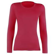Rhino Womens / Ladies Sports Baselayer Long Sleeve Top - Red - View 1