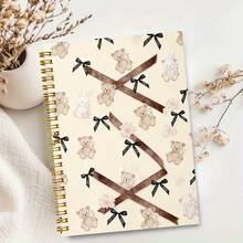 1pc Exquisite Pattern Notebook, Suitable For Daily Recording, Study Notes, Holiday Gifts; Students, White-Collar Workers, And Most People Can Use. School Notebook - A - View 16