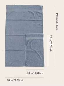 100% Cotton 4PCS Oversized Bath Towel Set 28x55in Ultra Soft Highly Absorbant Compact Quickdry & Lightweight Large Bath Towels, Ideal For Gym Travel Camp Pool - Blue - Navy Blue - View 5