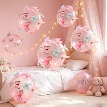 43pcs Pink Bubble Ball Butterfly Set, Suitable For Birthday Party, Wedding, Princess Theme Party, Christmas, Anniversary, Fun Party Decorations - 43pcs Pink Bobo Balloon Butterfly Set - View 3