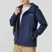 Columbia Jaket Hiking Gunung Outdoor Pria Terbaru, Jaket Olahraga Tahan Air dan Angin - Royal Blue - View 3