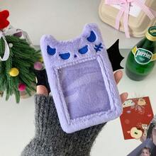 1pc Super Cute Plush Transparent Cartoon Card Holder, Ins Style Cartoon Plush Card Holder, 3-Inch Photo Star Card Display Pendant, Multi-Functional ID Card, Work Badge, Student ID, Teacher ID, Sick Leave Badge Holder - Multicolor - View 8