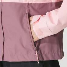 Columbia Jaket Olahraga Wanita Outdoor Tahan Air Terbaru, Jaket Softshell Kasual Berkerudung - Berwarna merah muda - View 5