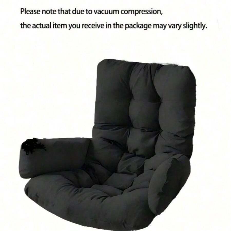 1pc Multi-Functional Rocking Chair Cushion, Suitable For Chairs, Hanging Baskets And Lounge Chairs. Egg-Shaped Hammock Base Cushion, Hanging Comfortable Seat, Egg-Shaped Cushion, Hammock Base Pad, Fashionable Cushion Style, Egg-Shaped Design, Durable Stitching - one-size - View 1