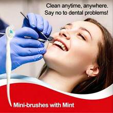 20pcs Portable Mini Disposable Travel Toothbrushes With Toothpicks, Low Sensitivity Polyester Bristles, Compact Design, Suitable For Travel, Work And Daily Use, Includes Portable Storage Case - Large Box - View 4