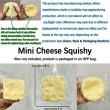 1pc Realistic Cheese Block Squishy Stress Relief Toy, Yellow Pitted Texture Slow Rebound TPR Squeeze Fidget Toy, Simulated Food Anxiety Relief Hand Toy, Desktop Aesthetic Decor Ornament, Party Favor Gift Bag Filler - Multicolor - View 11