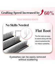 FOXYMEI 12Rows LU(M) W Shape YY/3D/4D/5D Eyelash Extension 7-15mm Individual Promade Fans Lashes 0.07mm Naturally Soft Handmade Woven Fan-Shaped Lash Faux Mink Volume Lashes Easy Fanning For Beginners Salon Quality - View 3