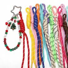 10/20pcs Y2K Multicolor Nylon Cord DIY Handmade Weaving Set, Strong Lightweight Durable, Suitable For DIY Phone Lanyards, Keychains And Backpack Decorations, Craft Materials, Handmade Accessories, Wedding Favors, Christmas And Back To School Gifts - Colored Nylon Rope 3 - View 8