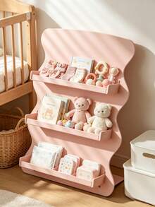 Wavy 2/3 Tier Children's Desktop Bookshelf, Children's Mini Book Storage Organizer, Cute Desktop Magazine Display Rack, Suitable For Nursery And Playroom - Multicolor - View 8