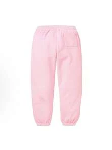 Supreme Satin Applique Hoodie FW24 | Premium Heavyweight Crossgrain Fleece Hoodie, Streetwear Layering Set For Men & Women - Pink Sweatpants - 查看 2