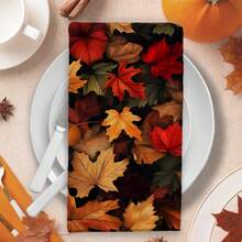 2/4/48pcs Autumn Series Colorful Maple Leaf Print Kitchen Towels - Ultra Soft, Highly Absorbent Polyester Dishcloths And Hand Towels, Perfect For Holiday Decor, Kitchen Decor, Party Decor. - Multicolor - View 7