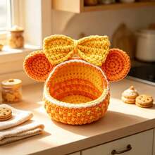 1pc Crochet Storage Basket Kit (Materials Only, Simple Hand Crochet Required), DIY Kit For Beginners, Includes Step-By-Step Guide And English Instructions, Home Decor Design, Creative Gift For Birthday And Holidays, Christmas/Valentine's Day - DIY Crochet Kit - View 10