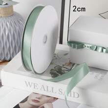 10 Yards/Roll Avocado Green Satin Ribbon, 0.6-5cm Multiple Widths Dense Single-Sided Woven Ribbon, Suitable For DIY Bow Making, Party Decoration And Other Ribbon Craft Materials - Multiple Specifications - View 10