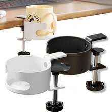 No-Drill Cup Holder Rack | Adjustable Iron Desktop Storage Rack + Space-Saving Design | Hanging Cup, Coffee, Tea Holder Rack (Essential For Home/Gaming Room/Dorm/Office/Car To Save Space) - View 1