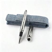 Luxury Engraved Metal Rollerball Pen Business Silver Signature Ballpoint Pen Office Writing Gift Pen - 148D - View 11